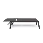 Modern trädgårdssolstol i aluminium med hjul för utomhusbruk - Franz Viadurini