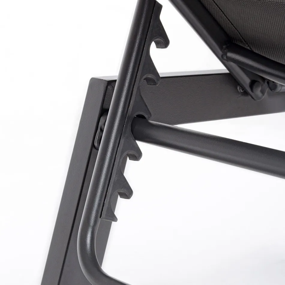 Modern trädgårdssolstol i aluminium med hjul för utomhusbruk - Franz Viadurini