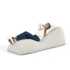 Maestrale spjälsäng för inomhusbruk i linnevitt tyg Viadurini