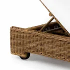 Enkel eller dubbel utomhus solstol i lyxig syntetisk rotting - Yves Viadurini