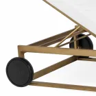 Trädgårds solstol i aluminium, hjul och fällbart ryggstöd - Julie Viadurini