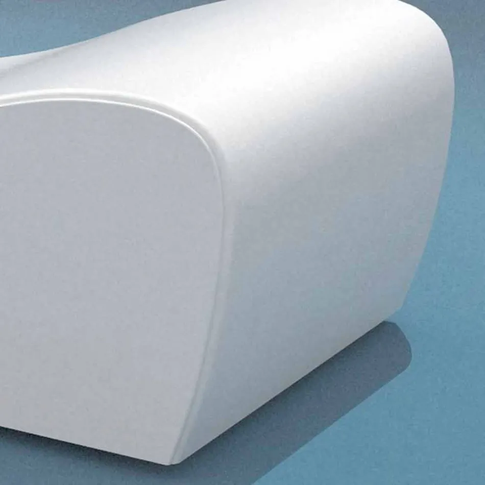 Cot koppla Wave Trona white nautiska läderimitation som gjorts i Italien Viadurini