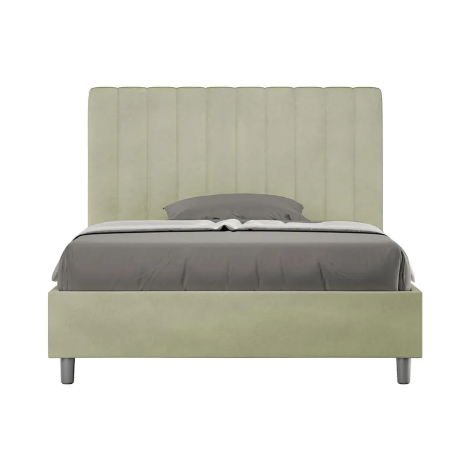 120x200 cm mikrofibersäng med symmetriska vertikala linjer Tillverkad i Italien - Glove Viadurini