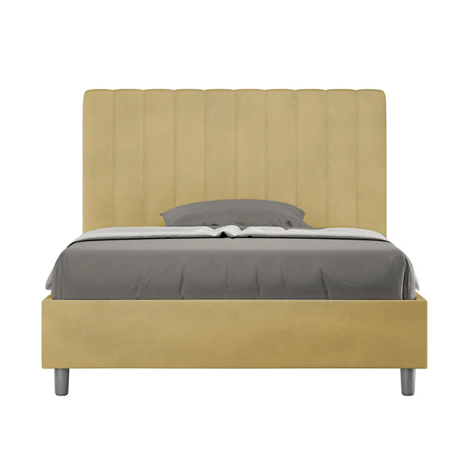 120x200 cm mikrofibersäng med symmetriska vertikala linjer Tillverkad i Italien - Glove Viadurini