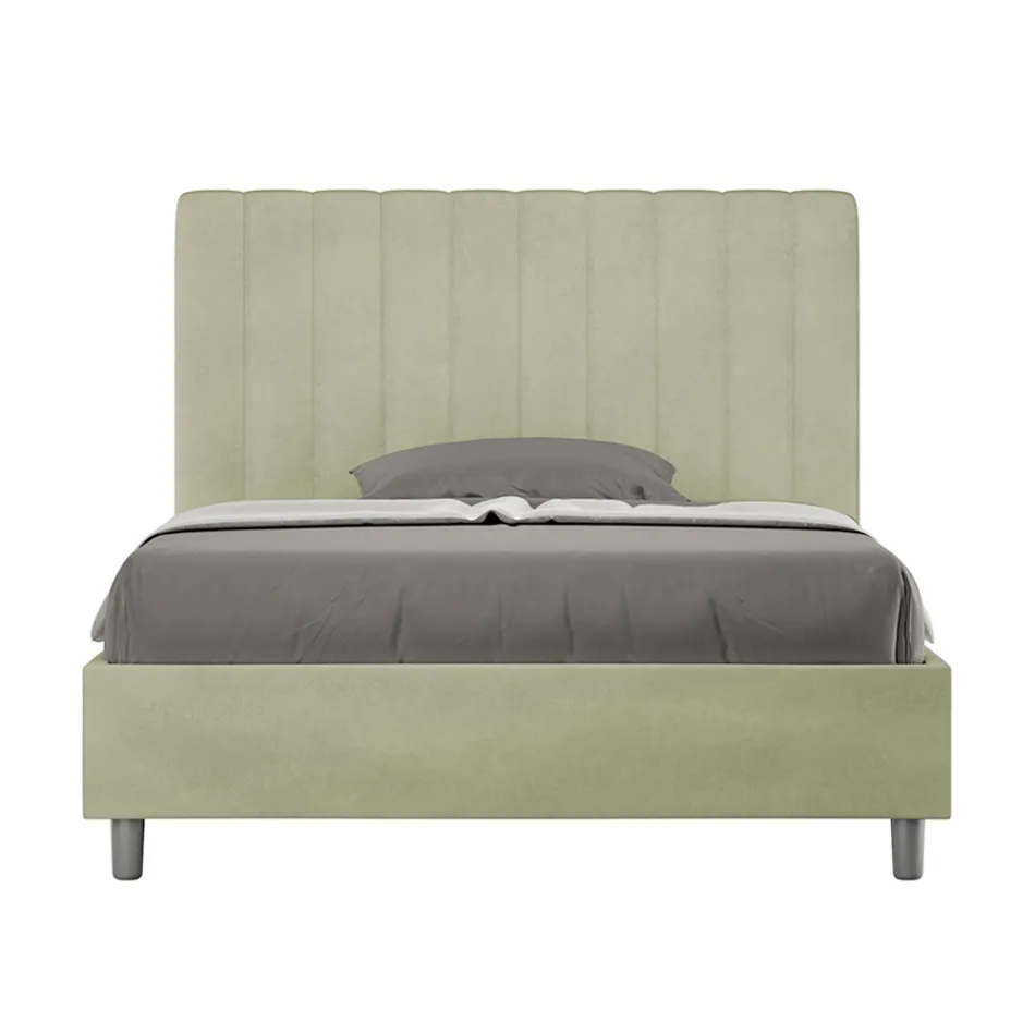 140x200 cm mikrofibersäng med symmetriska vertikala linjer Tillverkad i Italien - Glove Viadurini