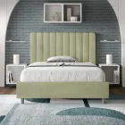 140x200 cm mikrofibersäng med symmetriska vertikala linjer Tillverkad i Italien - Glove Viadurini