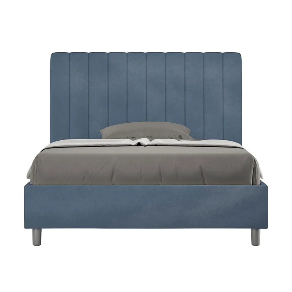 140x200 cm mikrofibersäng med symmetriska vertikala linjer Tillverkad i Italien - Glove Viadurini