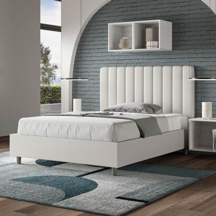 Säng 140x200 cm Sänggavel med symmetriska vertikala linjer Made in Italy - Handske Viadurini