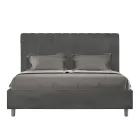 160x200 cm mikrofibersäng med symmetriska vertikala linjer Tillverkad i Italien - Glove Viadurini