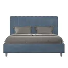 160x200 cm mikrofibersäng med symmetriska vertikala linjer Tillverkad i Italien - Glove Viadurini