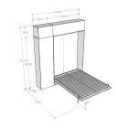 Vertikal hopfällbar fransk säng med väggskåp och pelare - Magicompare Viadurini