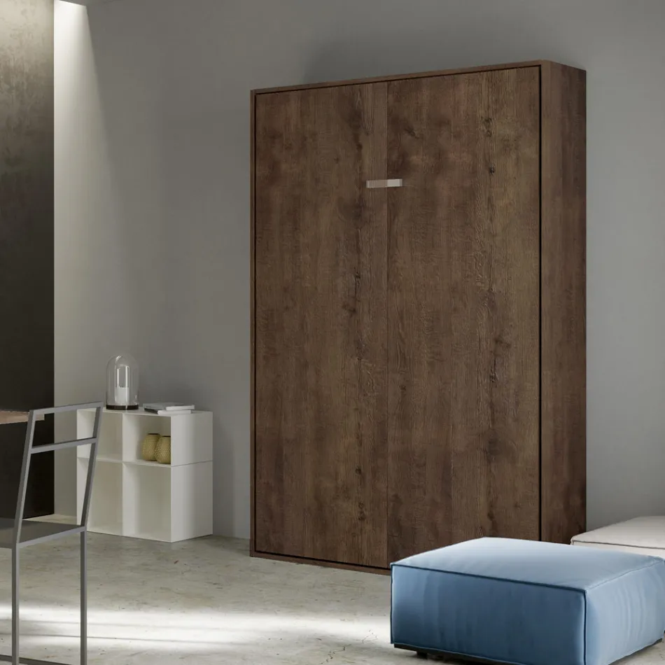 Vertikal hopfällbar fransk säng i olika utföranden - Magicompare Viadurini