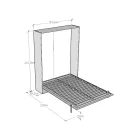 Vertikal hopfällbar fransk säng i olika utföranden - Magicompare Viadurini