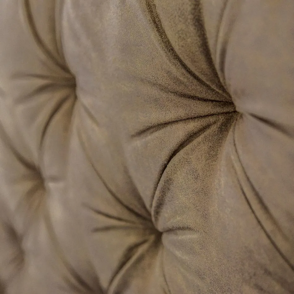 Klädd dubbel förvaringssäng i tyg eller ekologiskt läder Tillverkad i Italien – Euro Viadurini