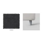 Enkelsäng med sänggavel i tyg Made in Italy - Fiuto Viadurini