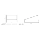 Enkelsäng med sänggavel i tyg Made in Italy - Fiuto Viadurini