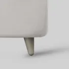 Säng i full storlek med vadderad sänggavel och fötter Made in Italy - Aaron Viadurini