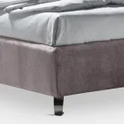 Dubbelsäng 160x190 med 2 mjuka kuddar med perimeter volang - Ernesta Viadurini