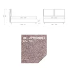 Dubbelsäng 160x190 med 2 mjuka kuddar med perimeter volang - Ernesta Viadurini