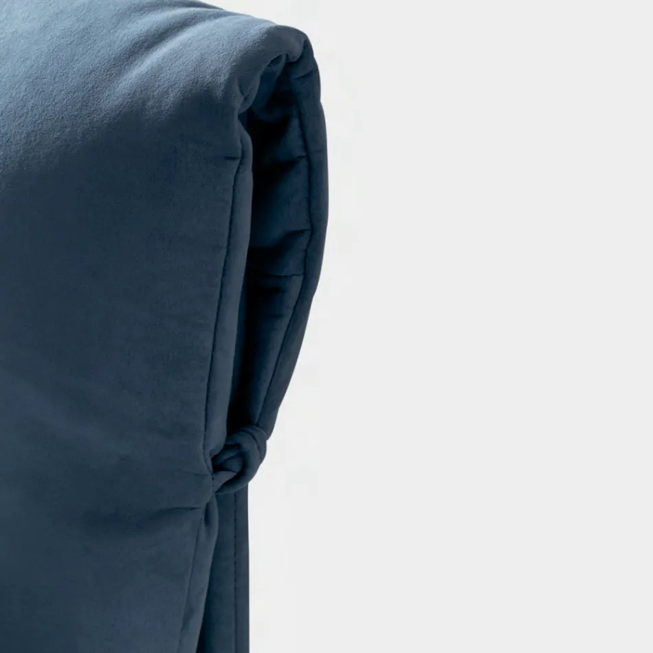 Dubbelsäng 160x190 med kuddar som sveper in hela sänggaveln - Charme Viadurini