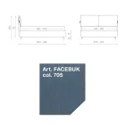 Dubbelsäng 160x190 med kuddar som sveper in hela sänggaveln - Charme Viadurini