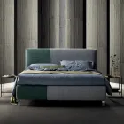 Dubbelsäng 160x190 med asymmetrisk tvåfärgad finish - Jasmine Viadurini