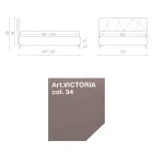 Dubbelsäng 160x190 med Geometrisk Quiltning - Ciottolino Viadurini