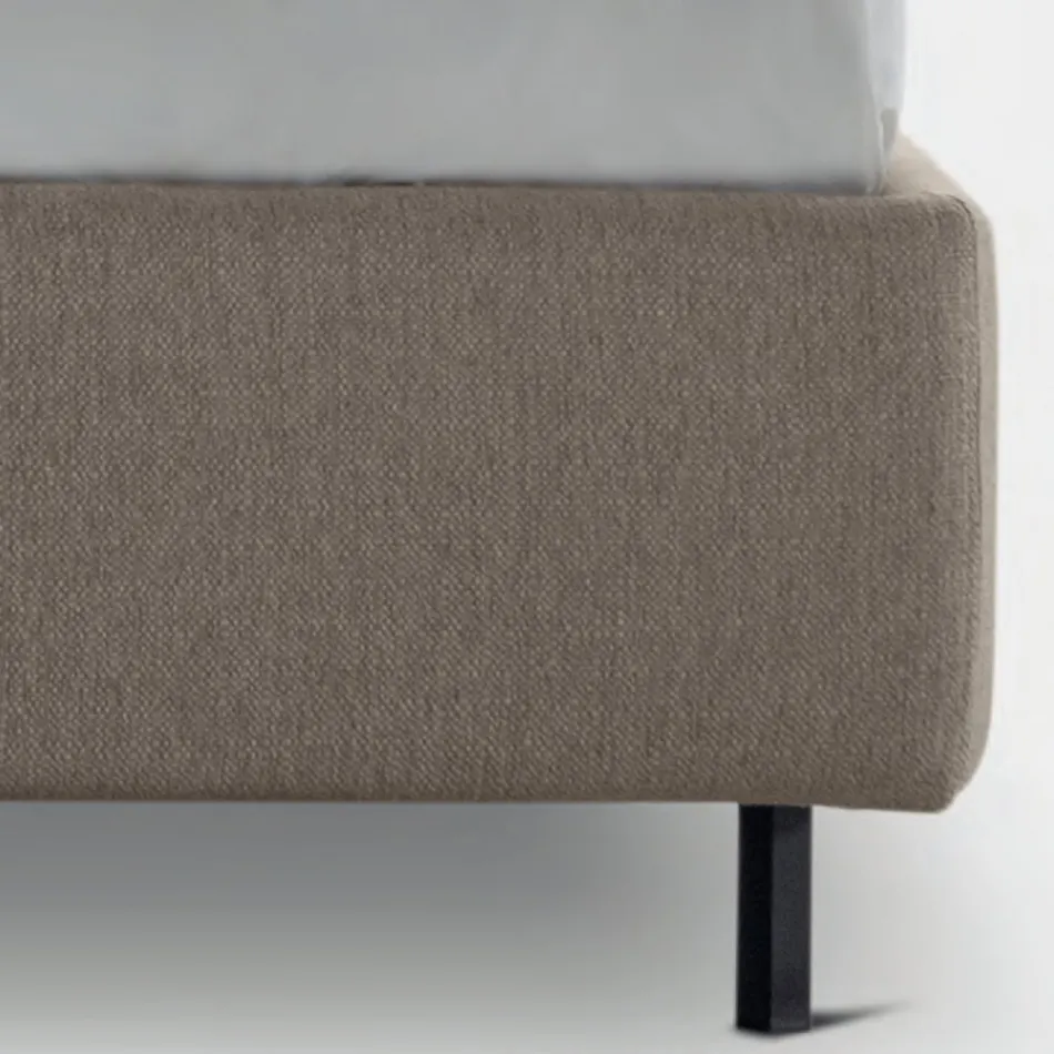 Dubbelsäng 160x190 med böjda linjer och knappar Made in Italy - Oriente Viadurini