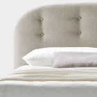 Dubbelsäng 160x190 med böjda linjer och knappar Made in Italy - Oriente Viadurini