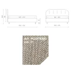 Dubbelsäng 160x190 med böjda linjer och knappar Made in Italy - Oriente Viadurini