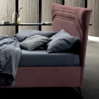 Dubbelsäng 160x190 med böjda linjer och dubbelt vadderat band - Gioie Viadurini