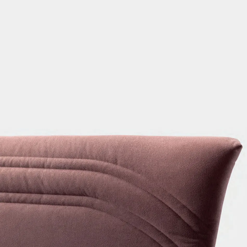 Dubbelsäng 160x190 med böjda linjer och dubbelt vadderat band - Gioie Viadurini