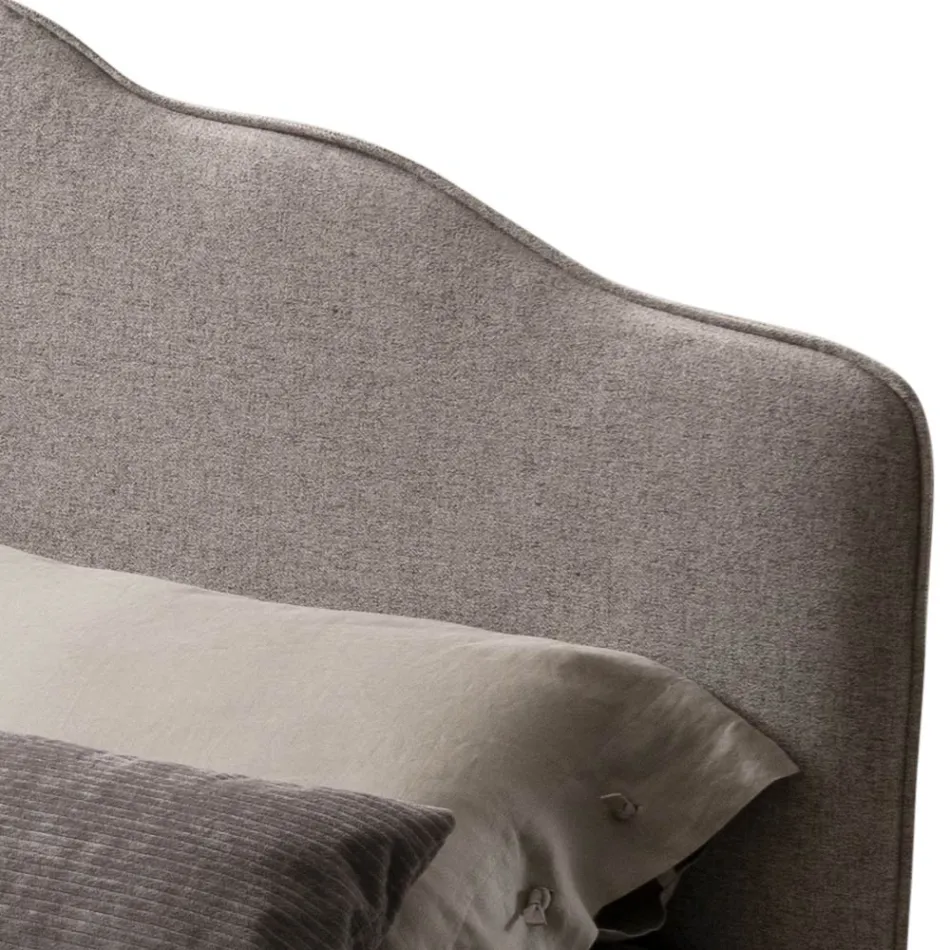 Dubbelsäng 160x190 med perimeter volanggavel Made in Italy - Rest Viadurini