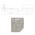 Dubbelsäng 160x190 med perimeter volanggavel Made in Italy - Rest Viadurini