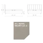 Dubbelsäng 160x190 med quiltning med breda vertikala band - Magan Viadurini