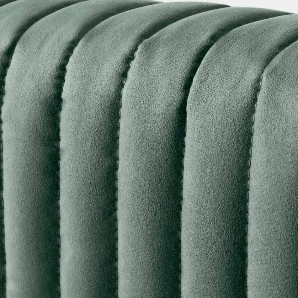 Dubbelsäng 160x190 med Multi-Stripe Narrow Band Quilting - Meduse Viadurini