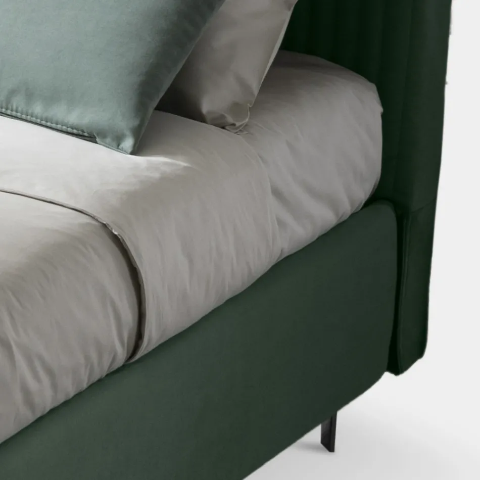 Dubbelsäng 160x190 med Multi-Stripe Narrow Band Quilting - Meduse Viadurini