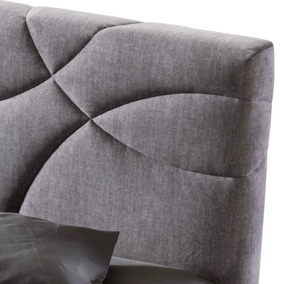 Dubbelsäng 160x190 med Quiltning av korskurvor - Solros Viadurini