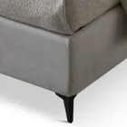 Dubbelsäng 160x190 i tyg med metallfötter Made in Italy - Dreams Viadurini