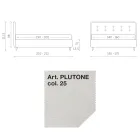 Dubbelsäng 160x190 i tyg med sänggavel med knappar Made in Italy - Dreams Viadurini