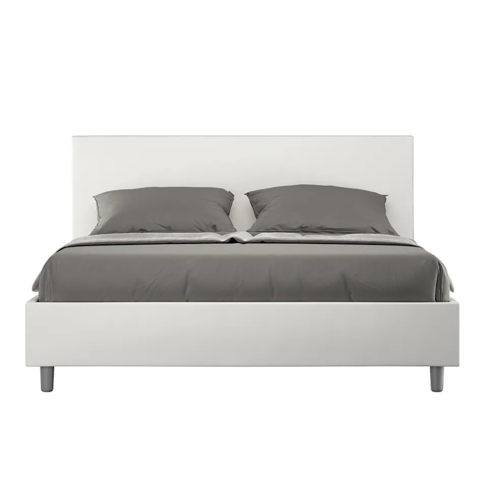 Dubbelsäng 160x200 cm med huvudgavel i konstläder Tillverkad i Italien - Pallone Viadurini