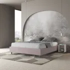 Dubbelsäng 160x200 cm klädd i mikrofiber Tillverkad i Italien - Athlete Viadurini