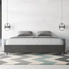 Dubbelsäng 180x200 cm klädd i mikrofiber Tillverkad i Italien - Athlete Viadurini