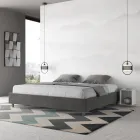 Dubbelsäng 180x200 cm klädd i mikrofiber Tillverkad i Italien - Athlete Viadurini