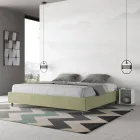 Dubbelsäng 180x200 cm klädd i mikrofiber Tillverkad i Italien - Athlete Viadurini