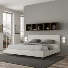 Dubbelsäng 200x200 cm med huvudgavel i konstläder Tillverkad i Italien - Pallone Viadurini