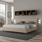 Dubbelsäng 200x200 cm med huvudgavel i konstläder Tillverkad i Italien - Pallone Viadurini