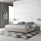 Dubbelsäng 200x200 cm klädd i mikrofiber Tillverkad i Italien - Athlete Viadurini