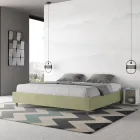 Dubbelsäng 200x200 cm klädd i mikrofiber Tillverkad i Italien - Athlete Viadurini