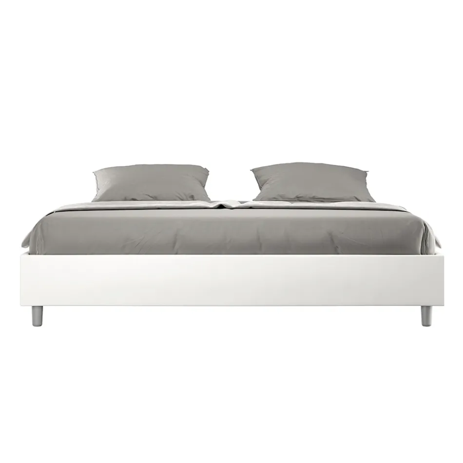 200x200 cm dubbelsäng klädd i konstläder Tillverkad i Italien - Athlete Viadurini